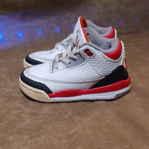 Nike Air Jordan Retro 3 TD Red/White/Black Toddler Size 6C - Picture 1 of 6